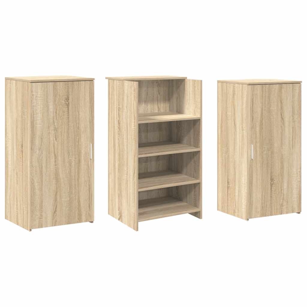 vidaXL Receptiebalie 155x50x103,5 cm bewerkt hout sonoma eikenkleurig