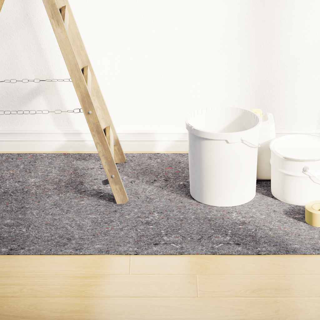 vidaXL Antislip schildersvlies 1020 cm 280 g/m² grijs - Aashly