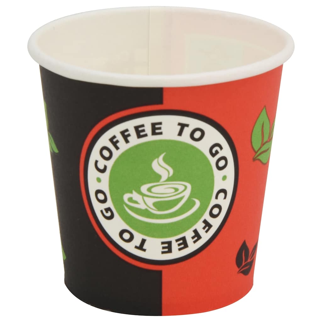 vidaXL Papieren koffiekopjes met deksel 1000 st 4oz 120 ml