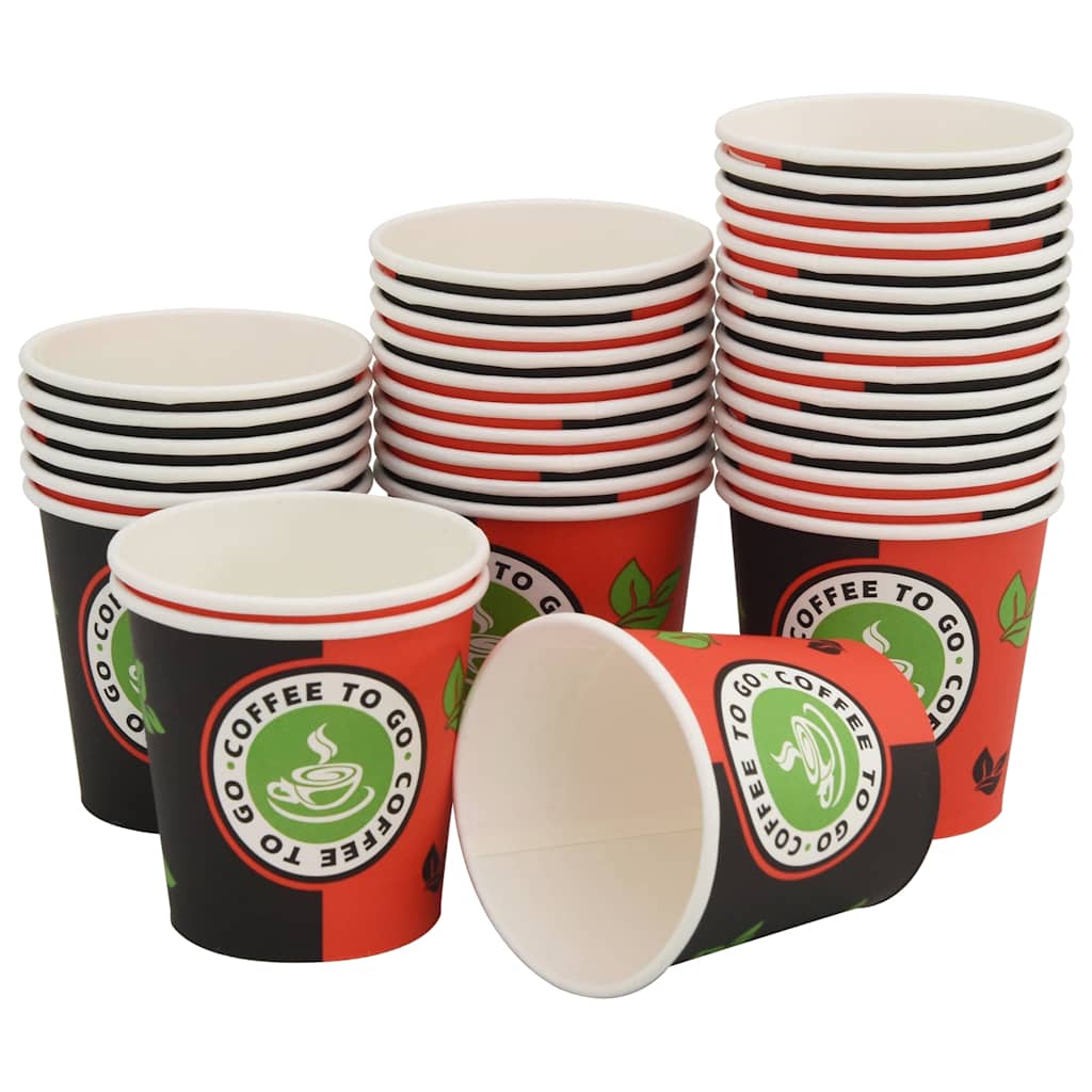 vidaXL Papieren koffiekopjes met deksel 1000 st 4oz 120 ml