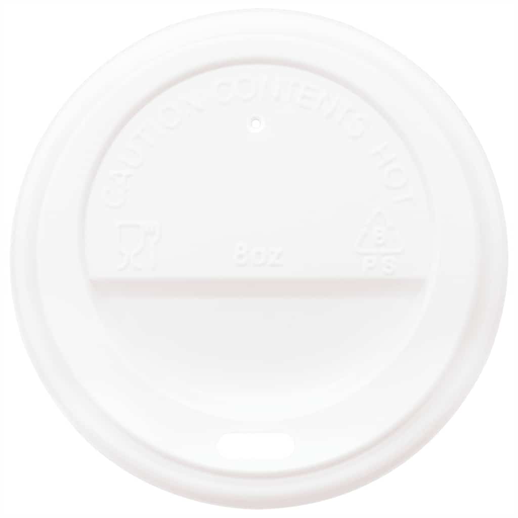 vidaXL Paper Coffee Cups with Lids 1000 pcs 8oz 200 ml