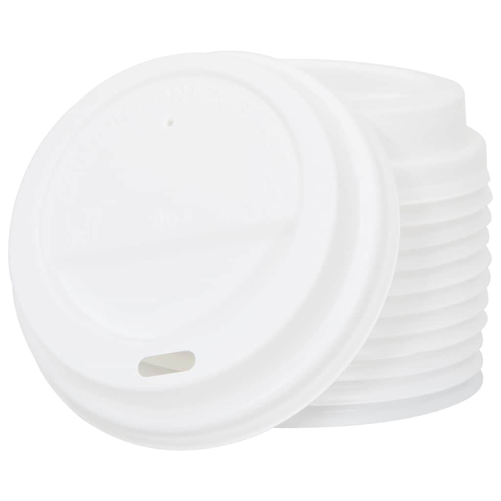 vidaXL Paper Coffee Cups with Lids 1000 pcs 8oz 200 ml