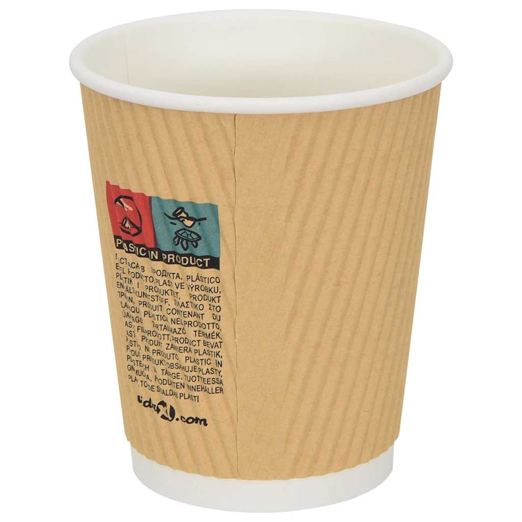 vidaXL Paper Coffee Cups with Lids 1000 pcs 8oz 200 ml