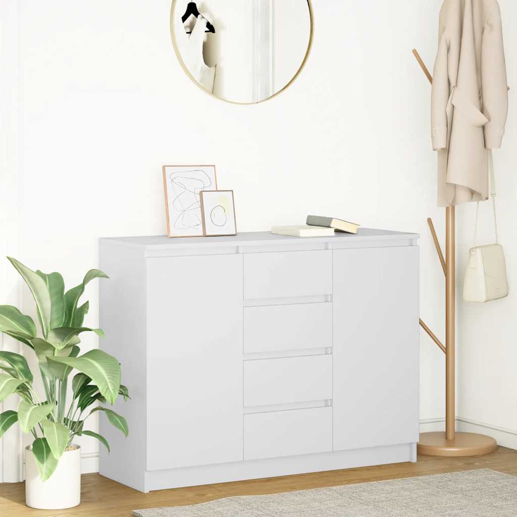vidaXL Dressoir met lades 100,5x35x76 cm spaanplaat bruin eikenkleurig - Aashly