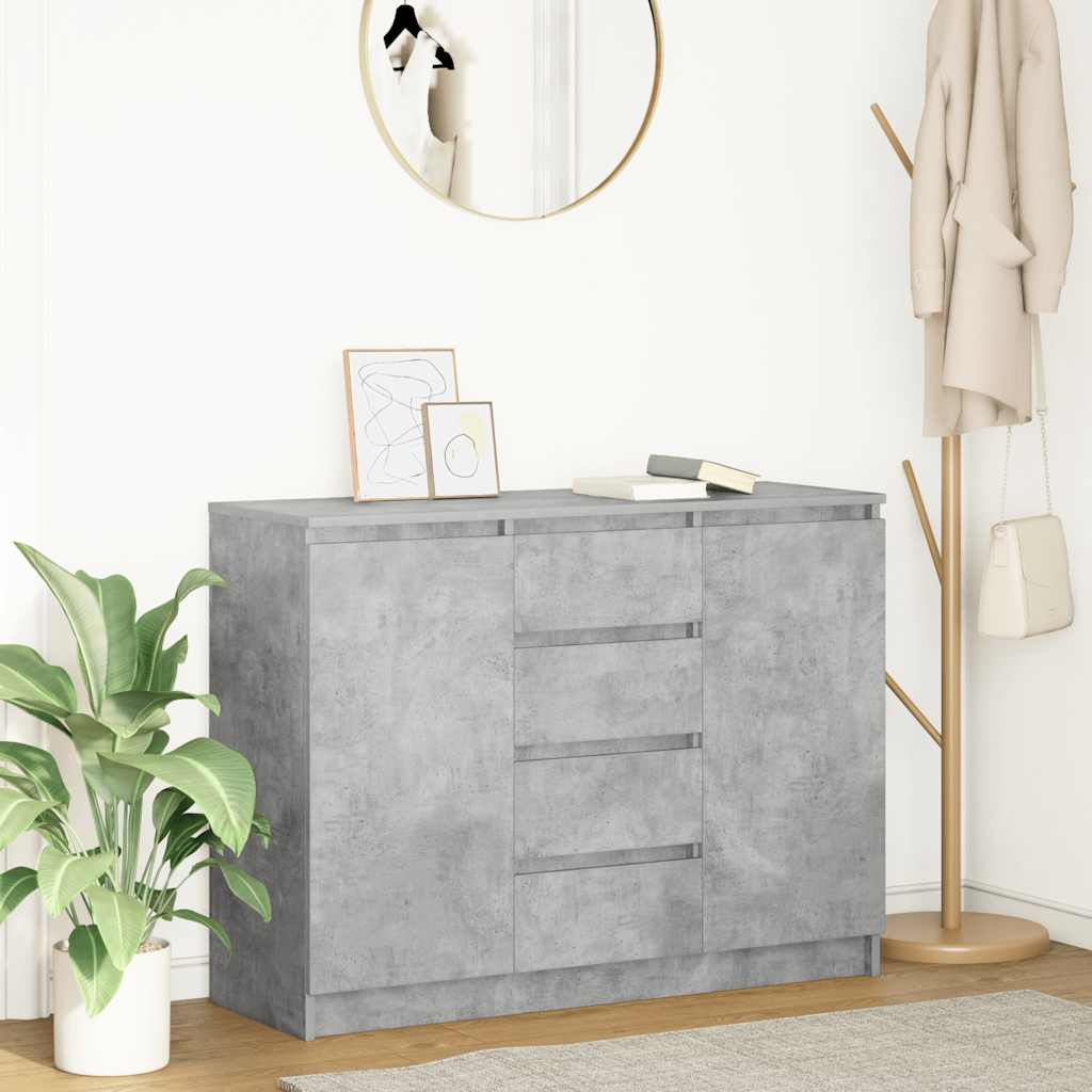 vidaXL Dressoir met lades 100,5x35x76 cm spaanplaat bruin eikenkleurig - Aashly