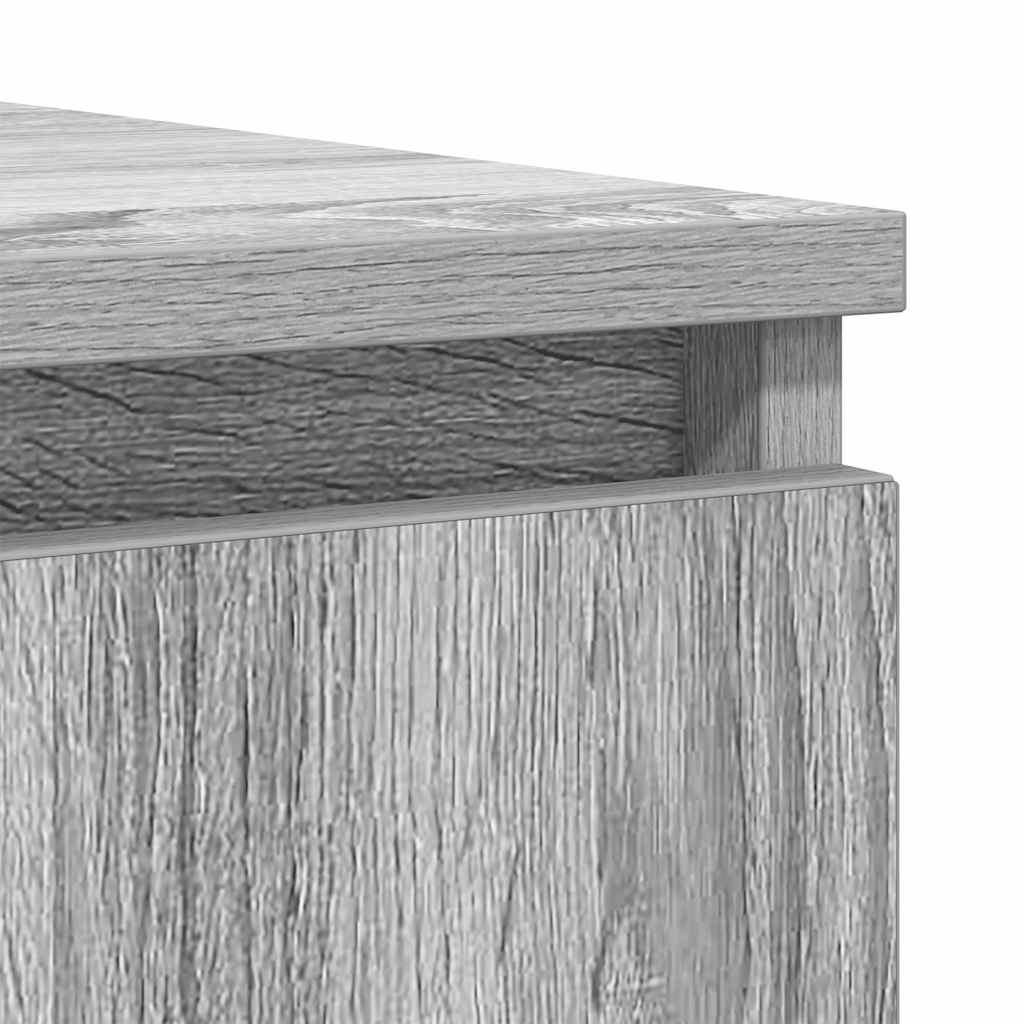 vidaXL Dressoir met lades 100,5x35x76 cm spaanplaat bruin eikenkleurig - Aashly