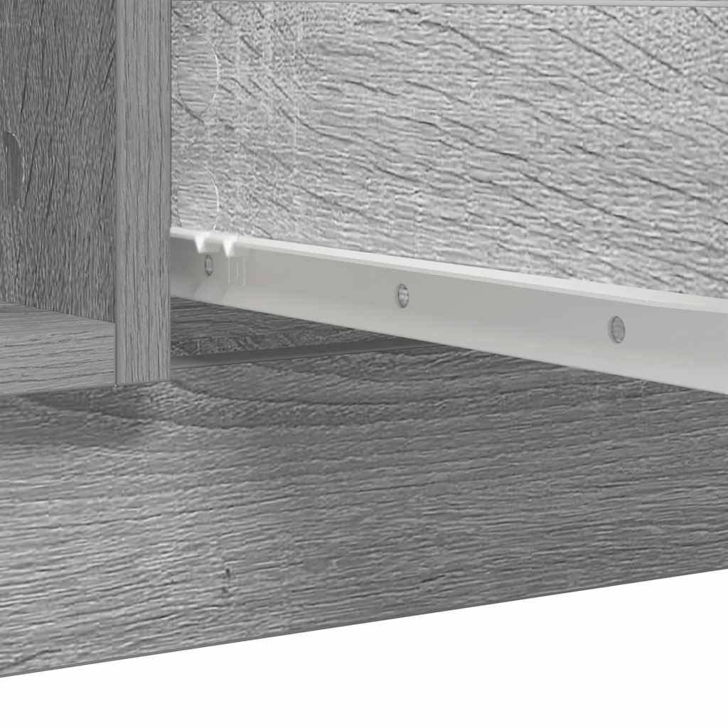 vidaXL Dressoir met lades 100,5x35x76 cm spaanplaat bruin eikenkleurig - Aashly
