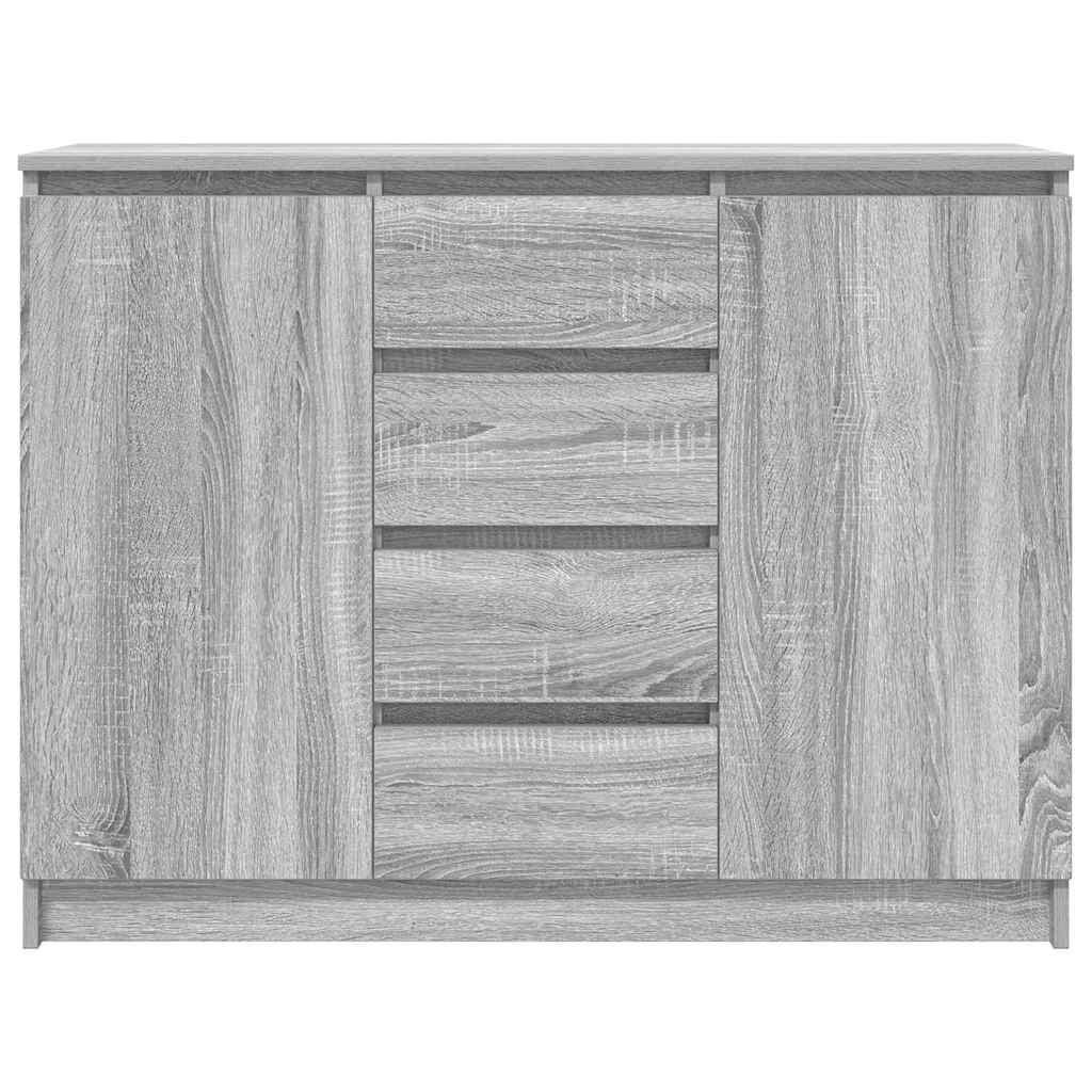 vidaXL Dressoir met lades 100,5x35x76 cm spaanplaat bruin eikenkleurig - Aashly