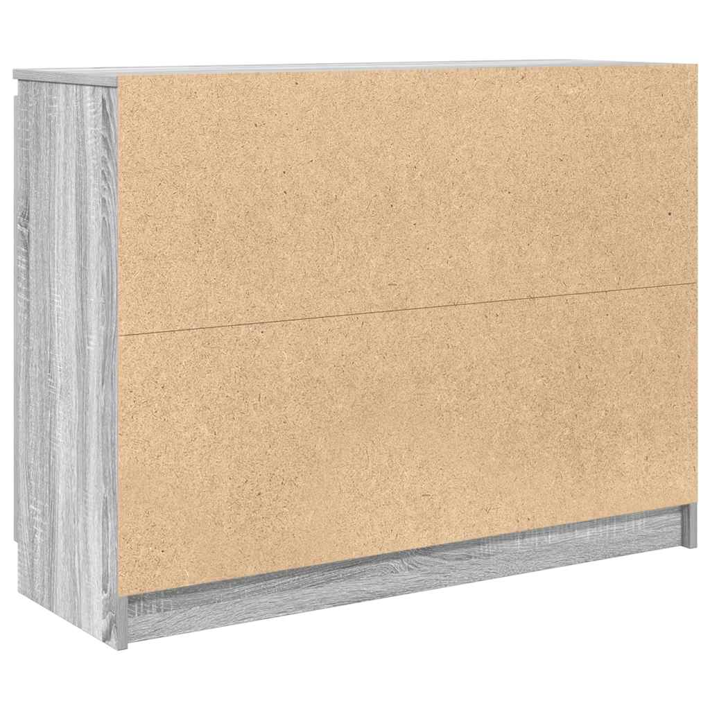 vidaXL Dressoir met lades 100,5x35x76 cm spaanplaat bruin eikenkleurig - Aashly