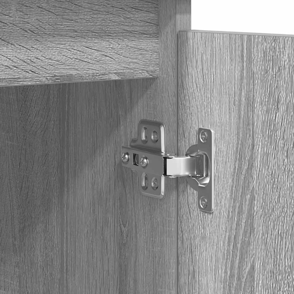 vidaXL Dressoir met lades 100,5x35x76 cm spaanplaat bruin eikenkleurig - Aashly
