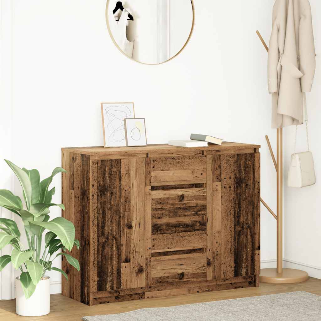 vidaXL Dressoir met lades 100,5x35x76 cm spaanplaat bruin eikenkleurig - Aashly
