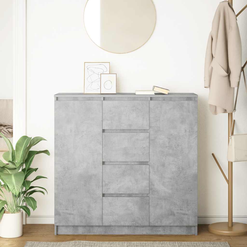 vidaXL Dressoir met lades 100,5x35x98,5 cm spaanplaat bruin eiken - Aashly