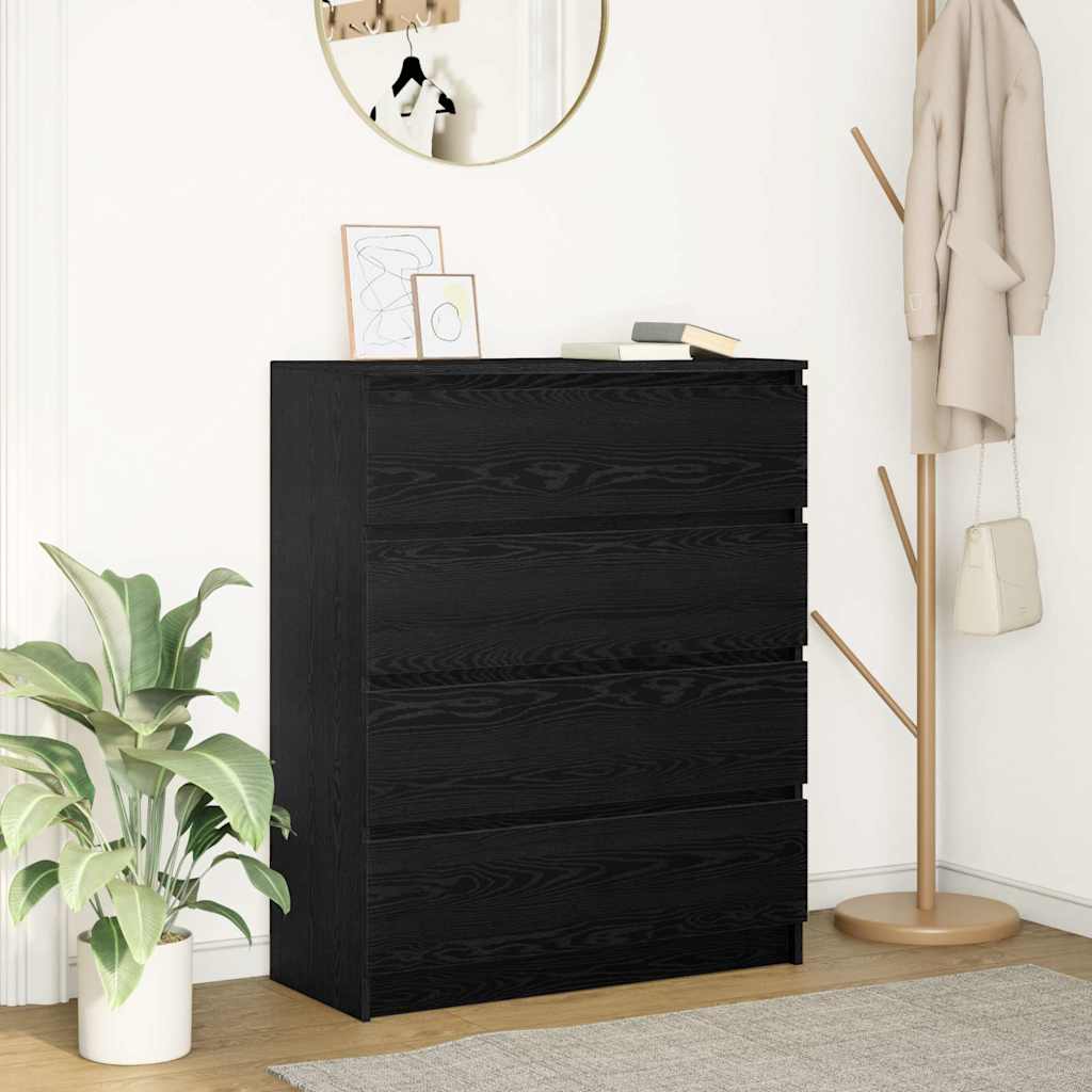vidaXL Dressoir 80x35x99 cm spaanplaat gerookt eikenkleurig - Aashly