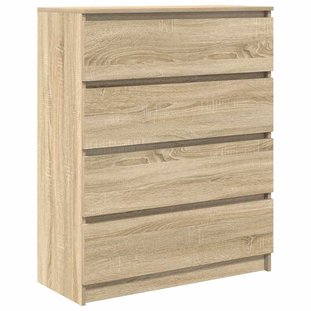 vidaXL Dressoir 80x35x99 cm spaanplaat gerookt eikenkleurig - Aashly