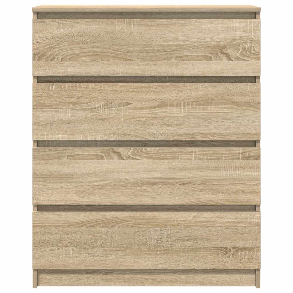 vidaXL Dressoir 80x35x99 cm spaanplaat gerookt eikenkleurig - Aashly
