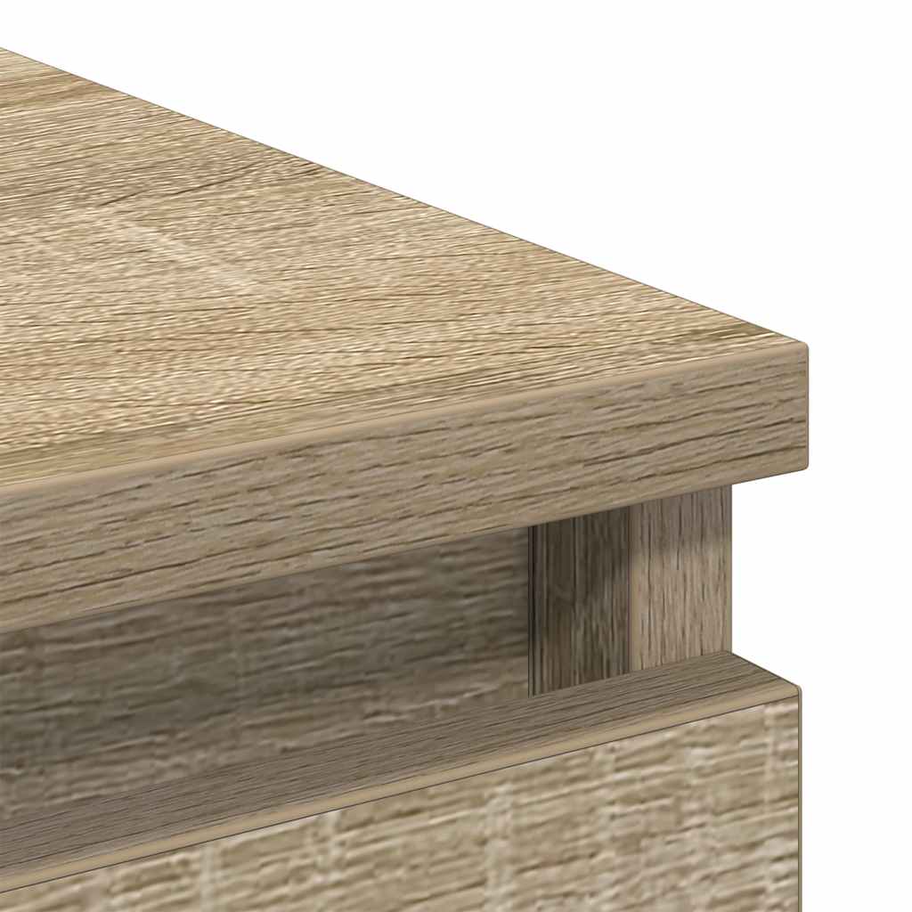 vidaXL Dressoir 80x35x99 cm spaanplaat gerookt eikenkleurig - Aashly