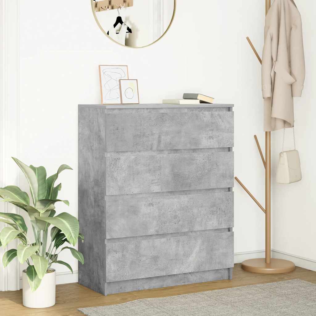 vidaXL Dressoir 80x35x99 cm spaanplaat gerookt eikenkleurig - Aashly