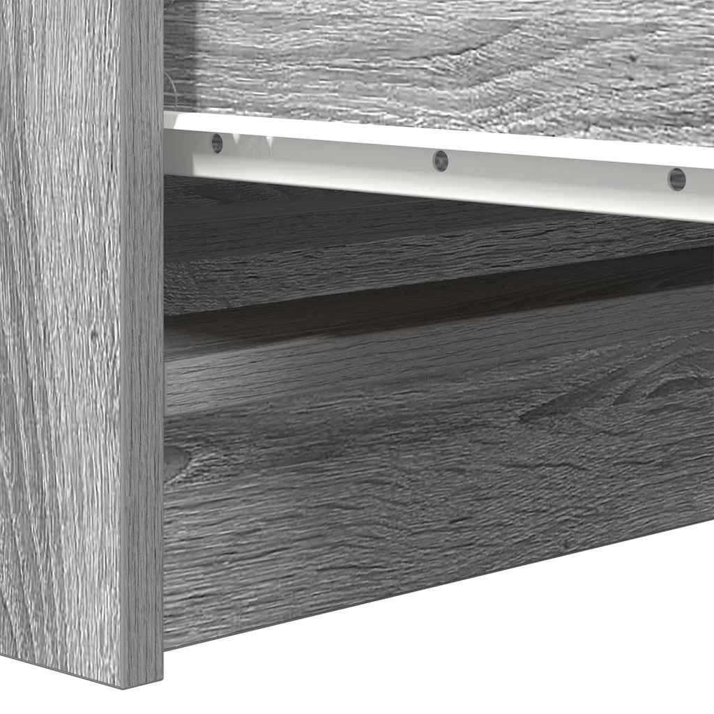 vidaXL Dressoir 100x35x99 cm spaanplaat zwart eikenkleurig - Aashly