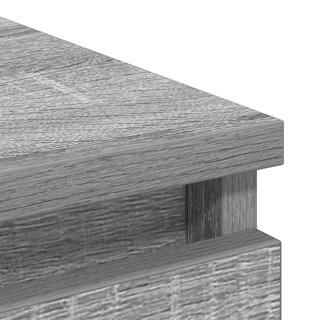 vidaXL Dressoir 100x35x99 cm spaanplaat zwart eikenkleurig - Aashly