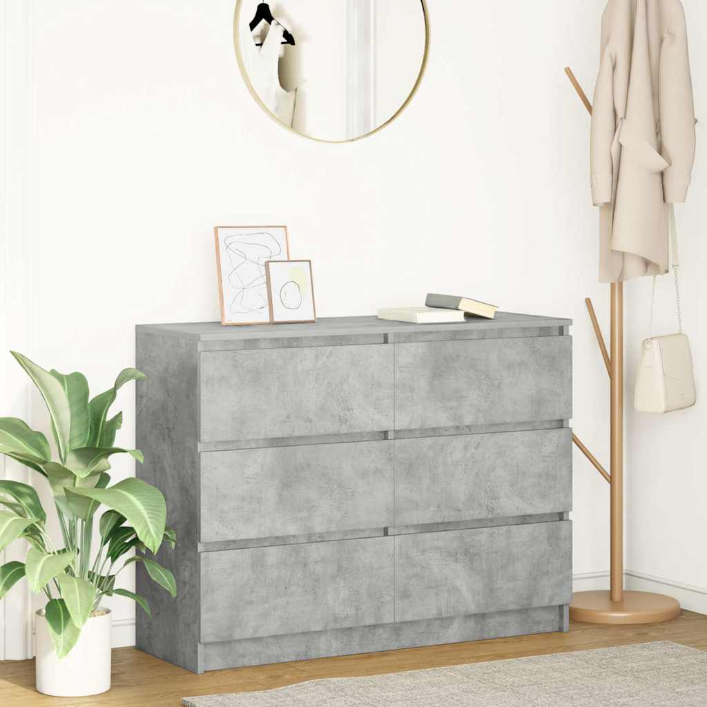 vidaXL Dressoir 100x35x76 cm spaanplaat zwart eikenkleurig - Aashly