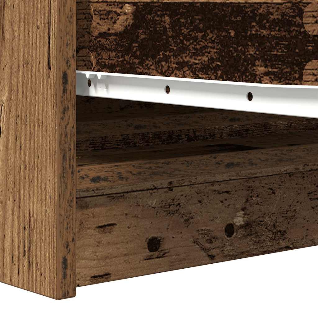 vidaXL Dressoir 100x35x76 cm spaanplaat zwart eikenkleurig - Aashly