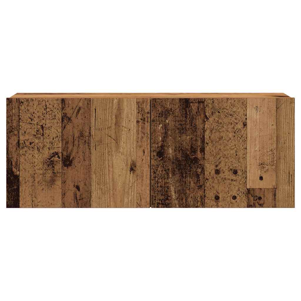 vidaXL 7-delig Tv-meubelset wandmontage bewerkt hout artisanaal eiken - Aashly