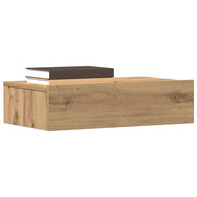 vidaXL Nachtkastje 60x35 cm bewerkt hout artisanaal eikenkleur
