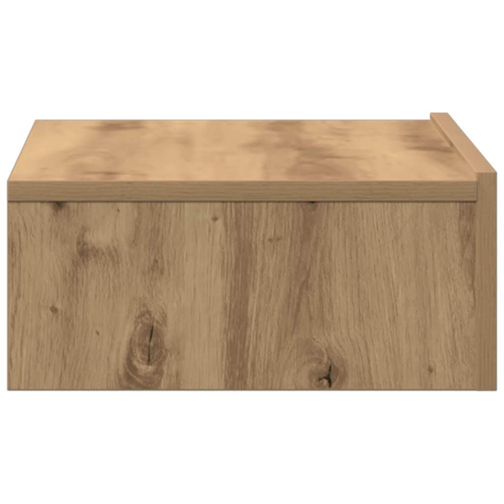 vidaXL Nachtkastje 60x35 cm bewerkt hout artisanaal eikenkleur
