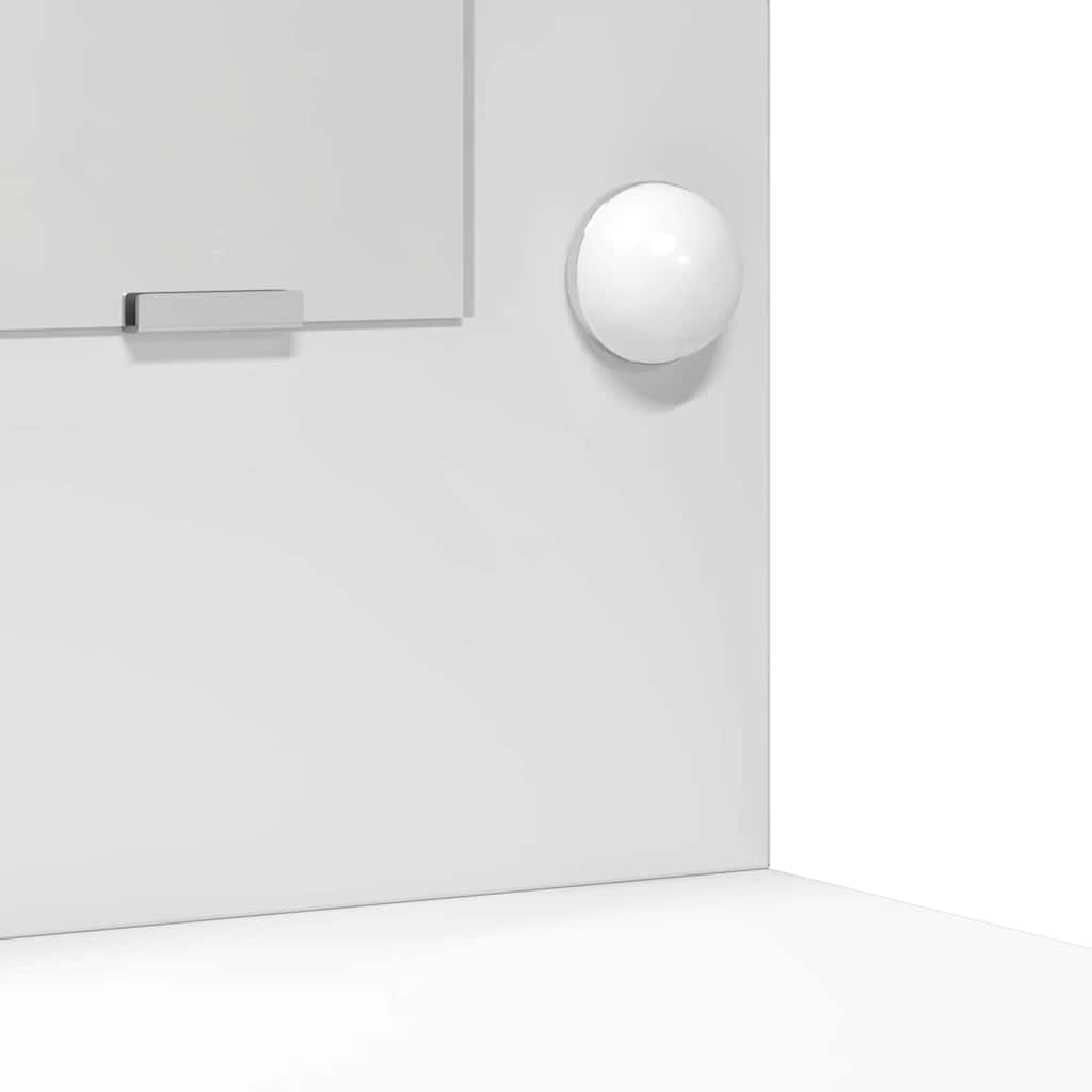 vidaXL 3-delige Kaptafelset met LED Witte Houten Constructie