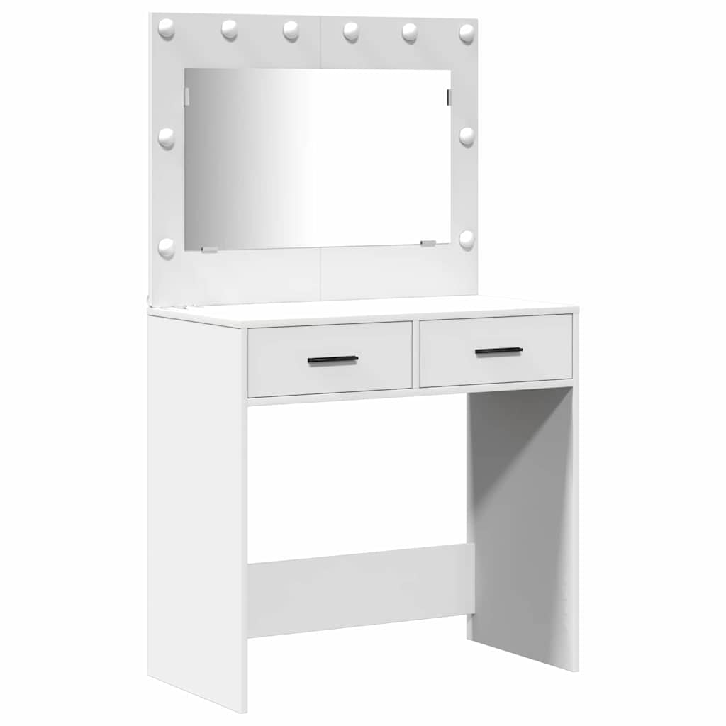 vidaXL 3-delige Kaptafel Set Wit Gelaagd Hout