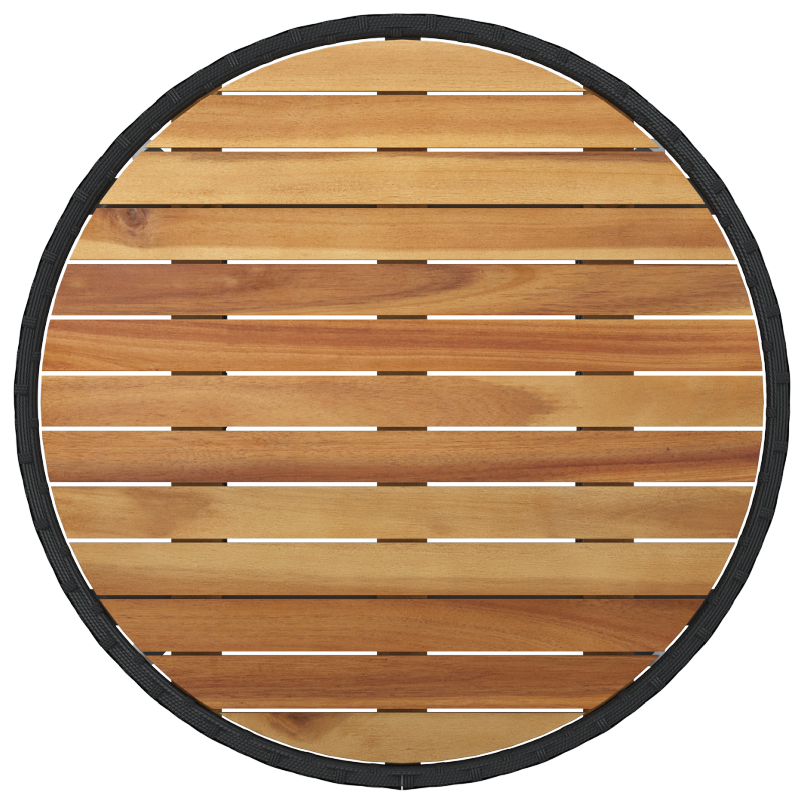 vidaXL 3-Delige Tuin Eetset Zwart Poly Rattan