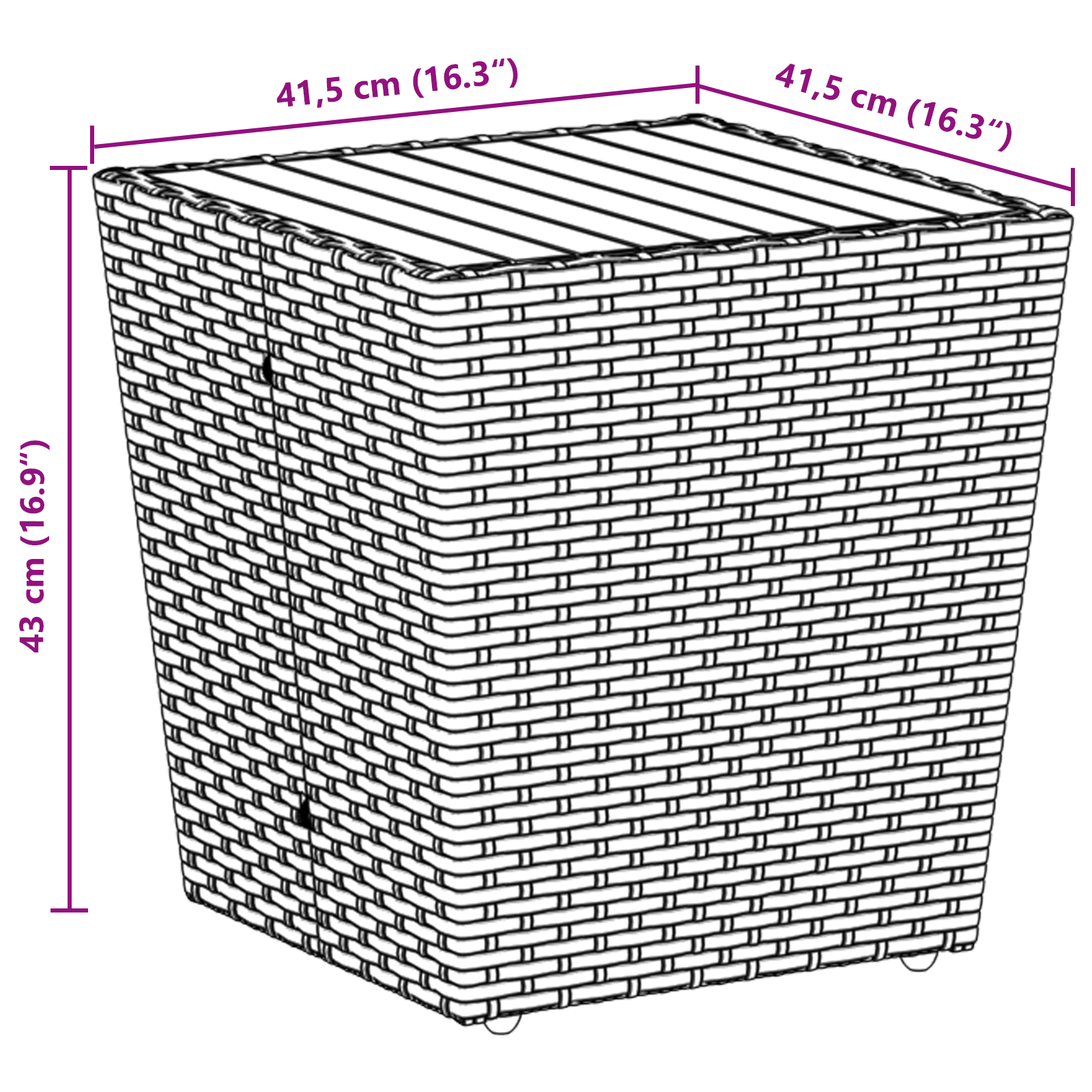 vidaXL 3-delige Tuinbistroset met kussen poly rattan zwart