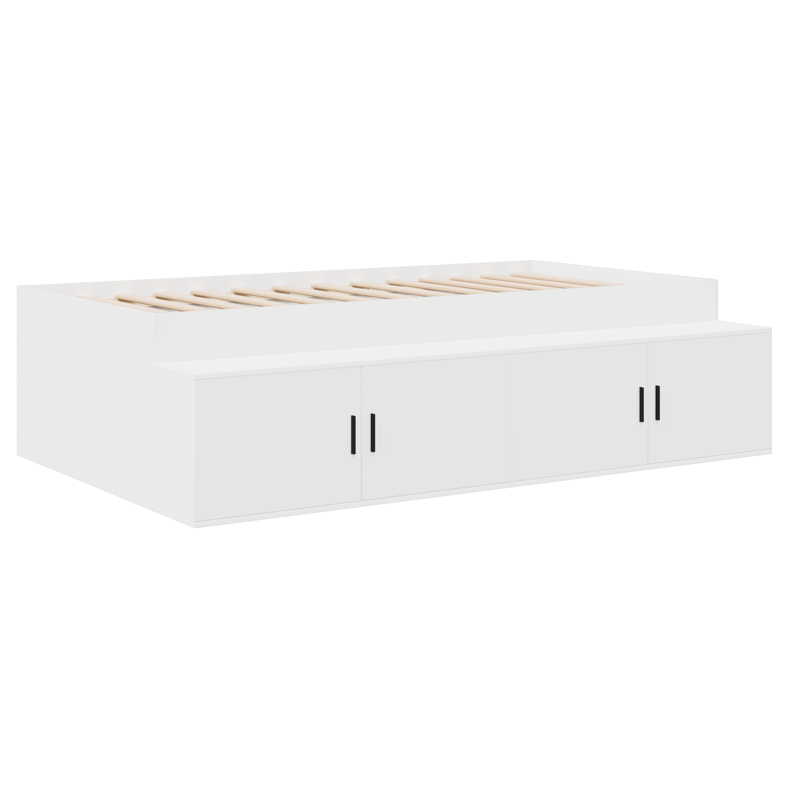 vidaXL Opslagbedframe Wit 100x200 cm