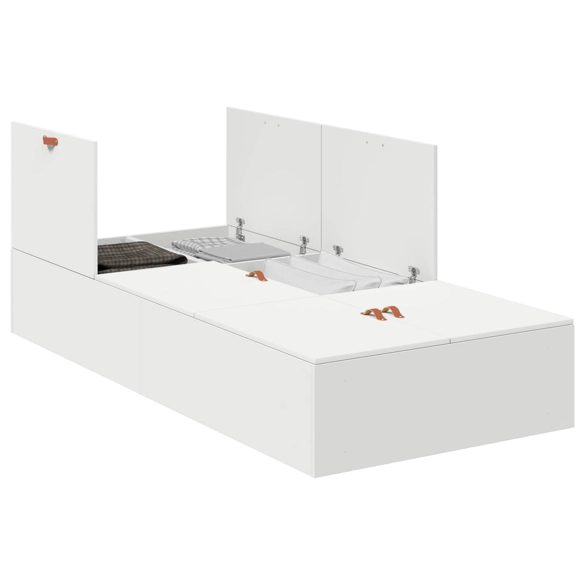 vidaXL Opbergbed Frame Wit 80x200 cm