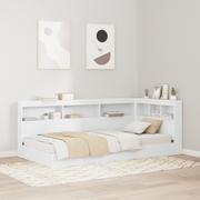 vidaXL Boekenkast Bed Wit 90x200 cm Houtcomposiet