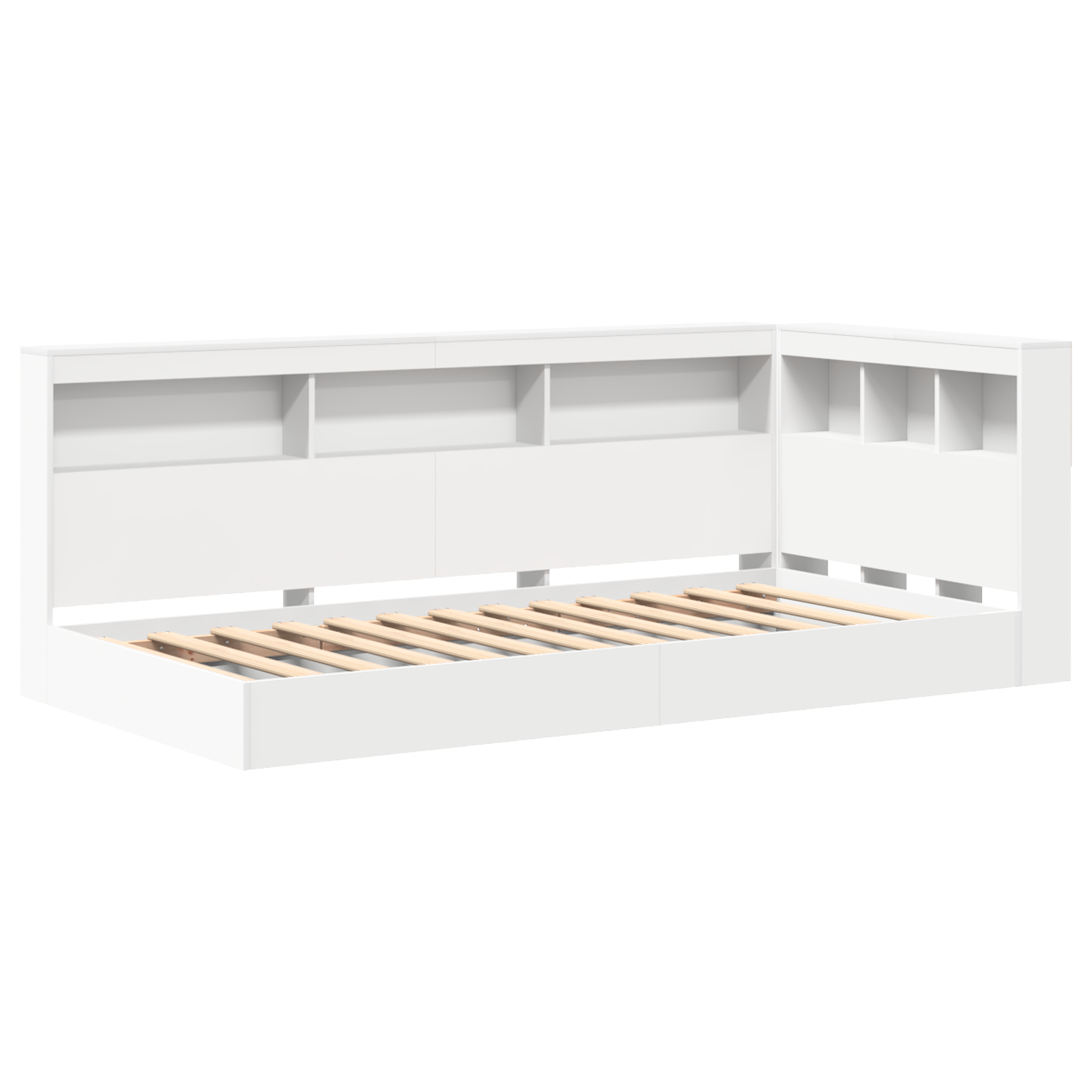 vidaXL Boekenkast Bed Wit 90x200 cm Houtcomposiet