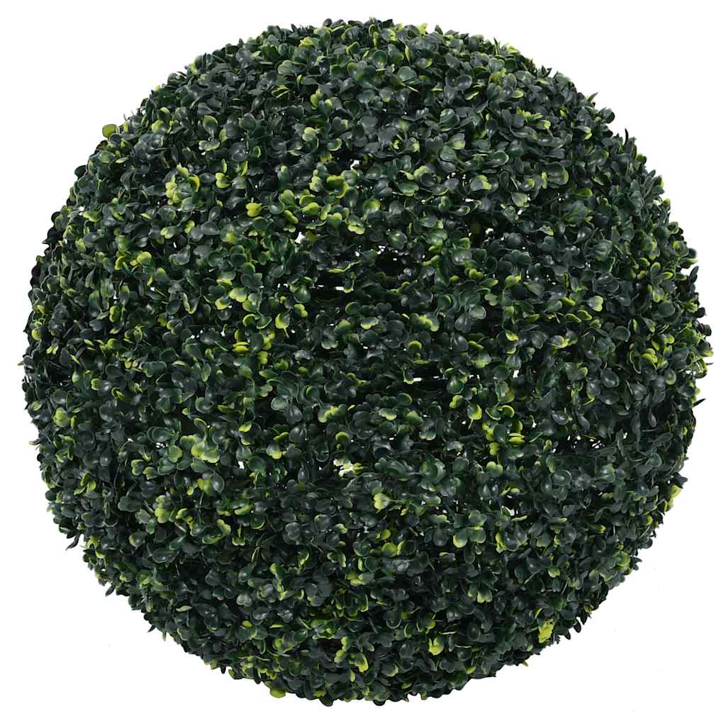 vidaXL Kunstbuxusballen met LED-verlichting 2 st 45 cm groen - Aashly