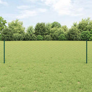 vidaXL Euro Hek met 5 U-Palen Groen 0.4x10 m Staal