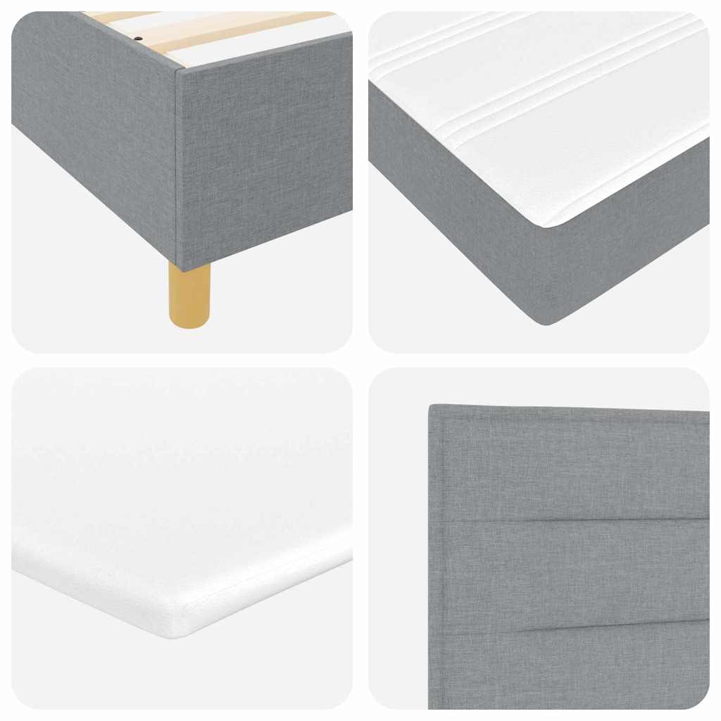 vidaXL Boxspring met matras stof donkerbruin 100x200 cm