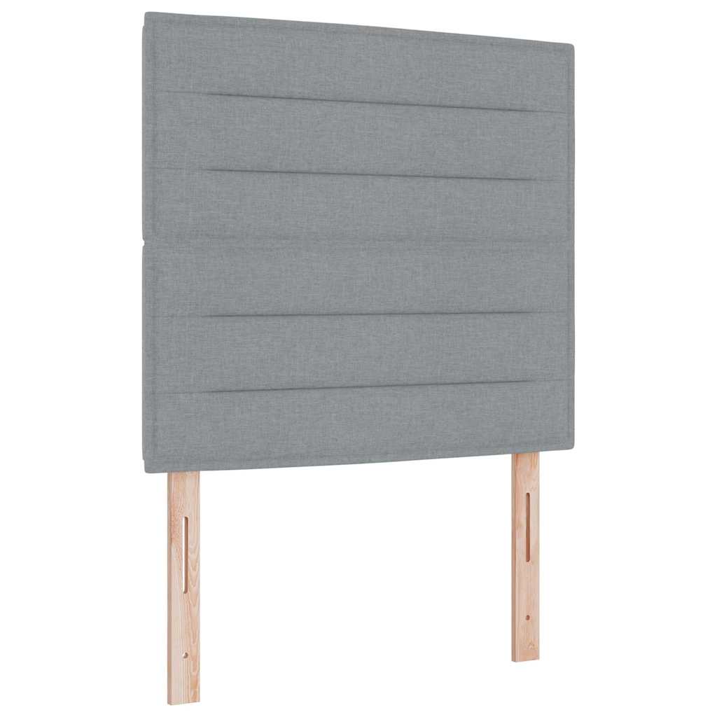 vidaXL Boxspring met matras stof donkerbruin 100x200 cm