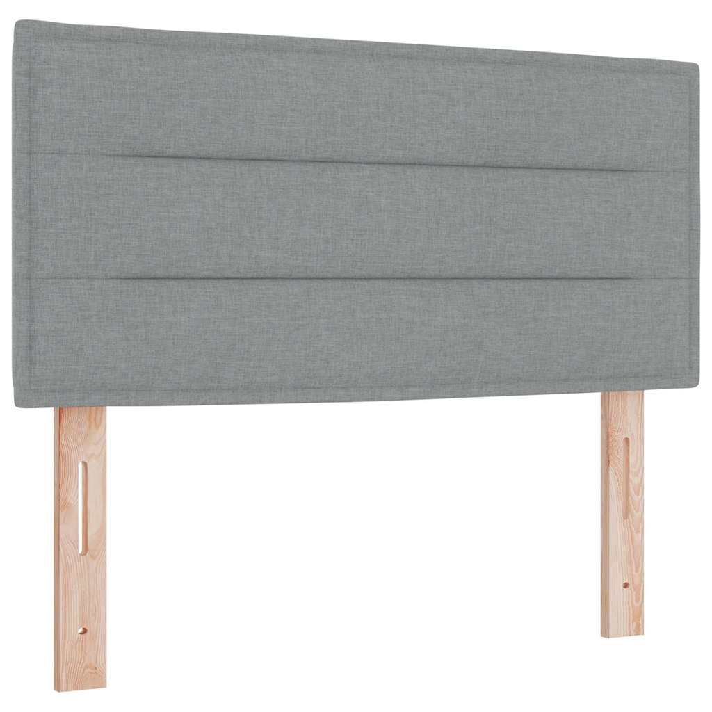 vidaXL Boxspring met matras stof donkerbruin 200x200 cm