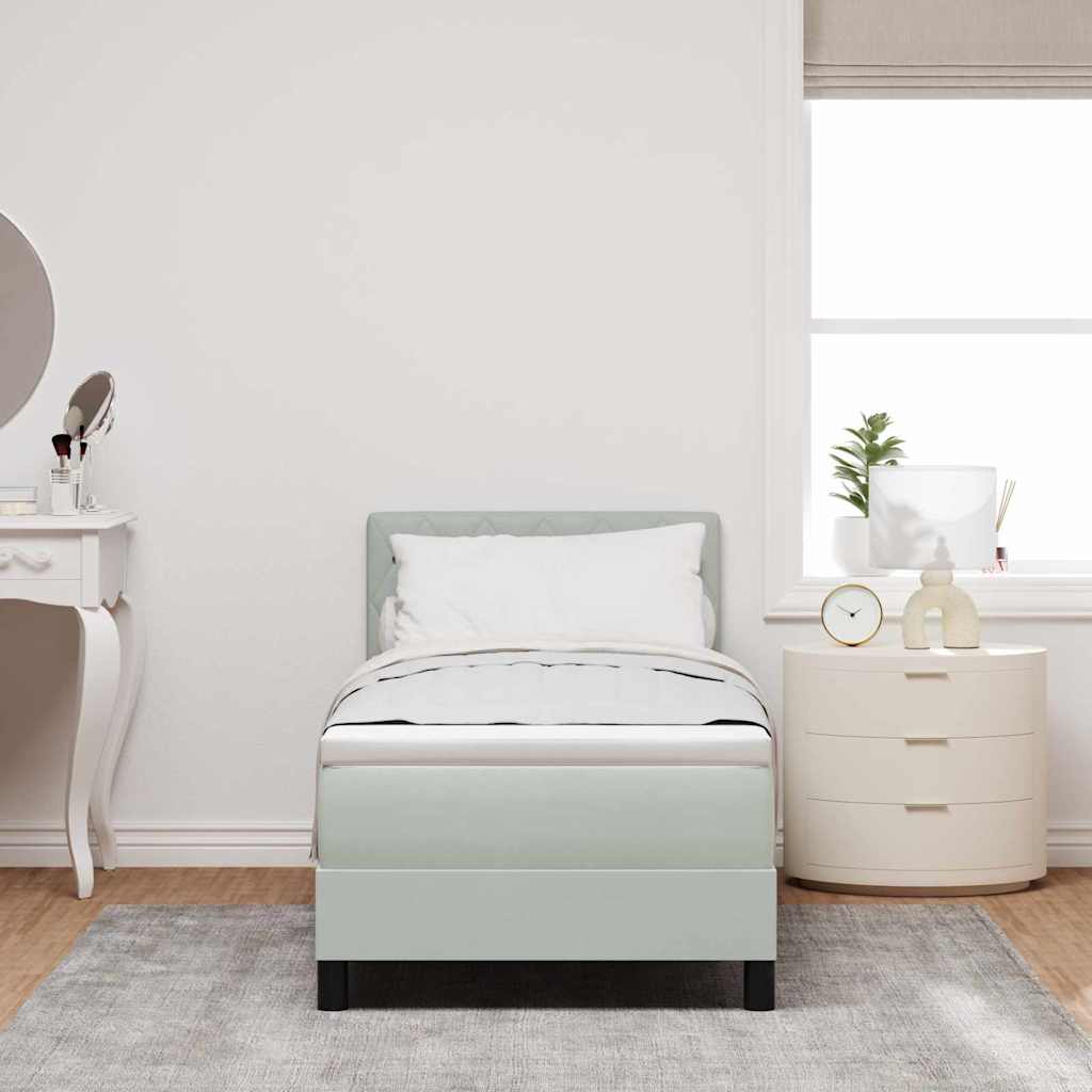 vidaXL Boxspring met matras en LED fluweel zwart 120x200 cm