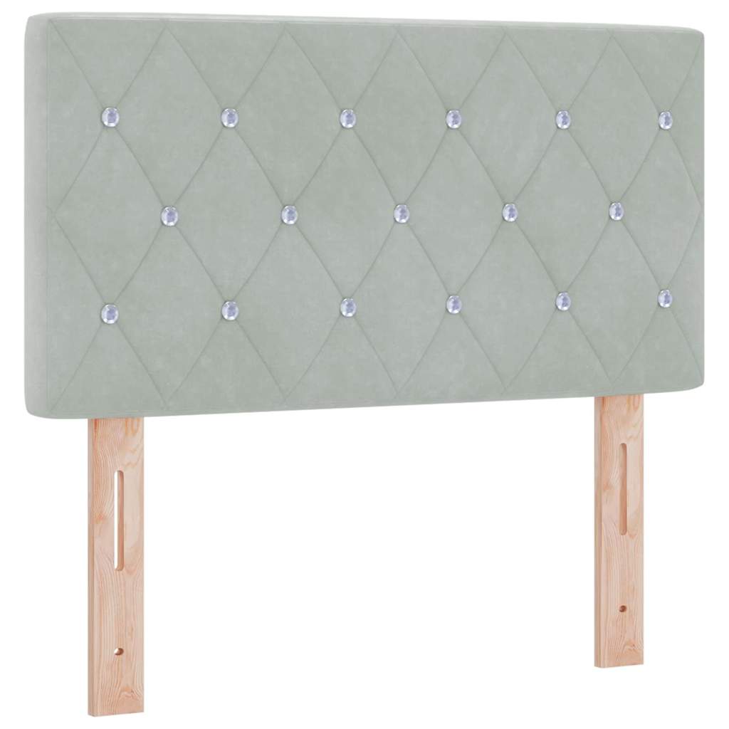 vidaXL Boxspring met matras en LED fluweel zwart 120x200 cm