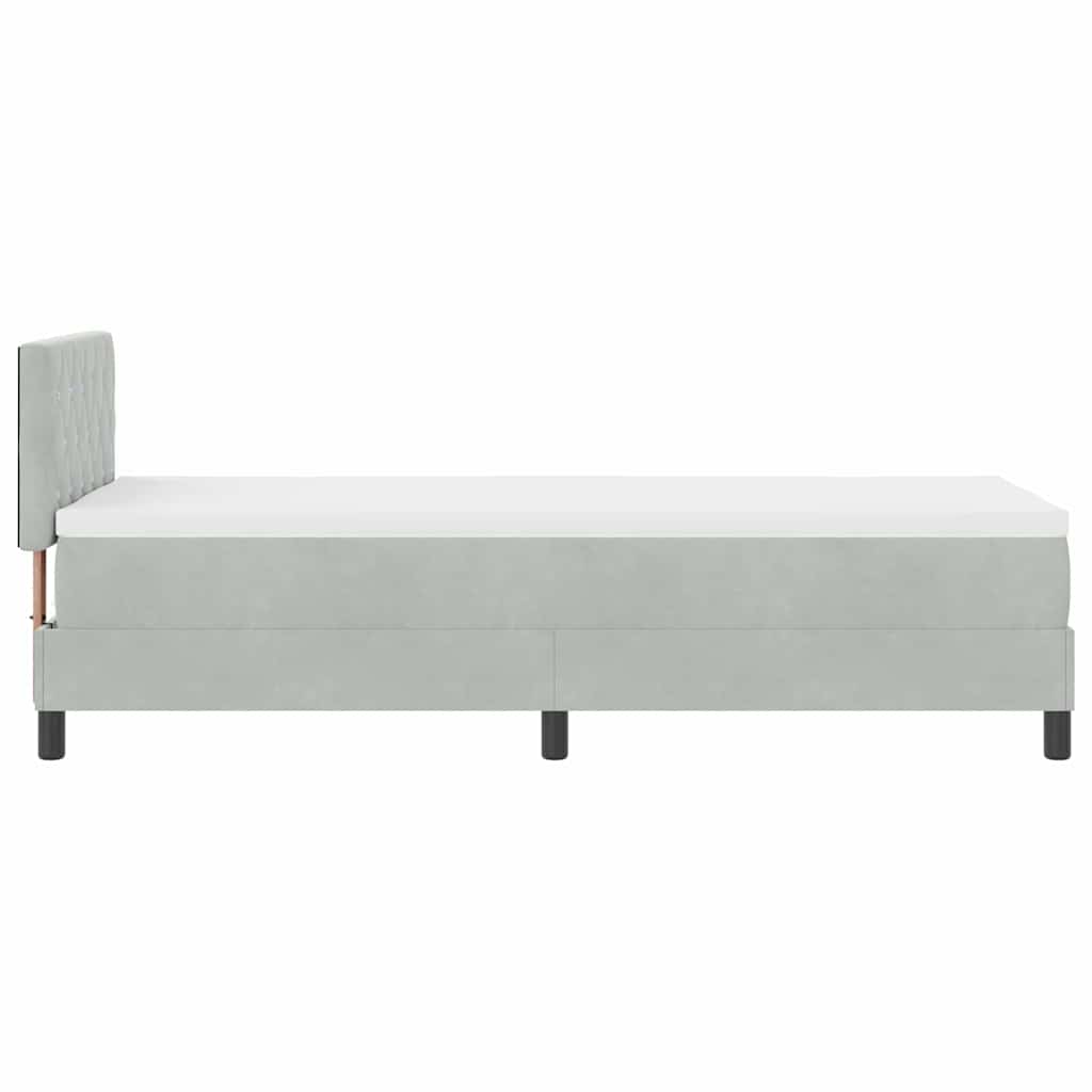 vidaXL Boxspring met matras en LED fluweel zwart 120x200 cm