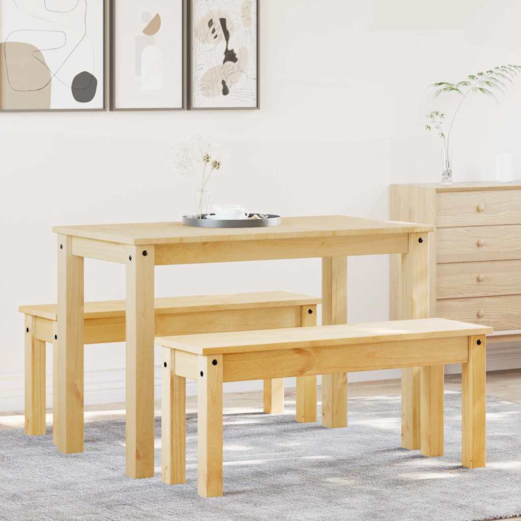 vidaXL 5-delige Eethoek Panama massief grenenhout - Aashly