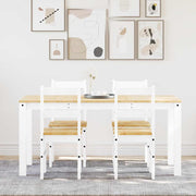 vidaXL 5-delige Eethoek Panama massief grenenhout - Aashly