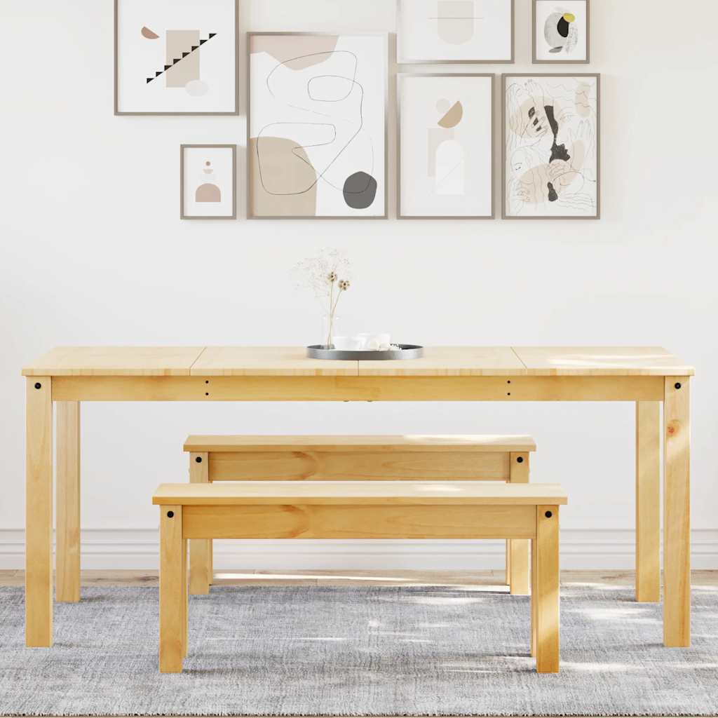 vidaXL 5-delige Eethoek Panama massief grenenhout - Aashly