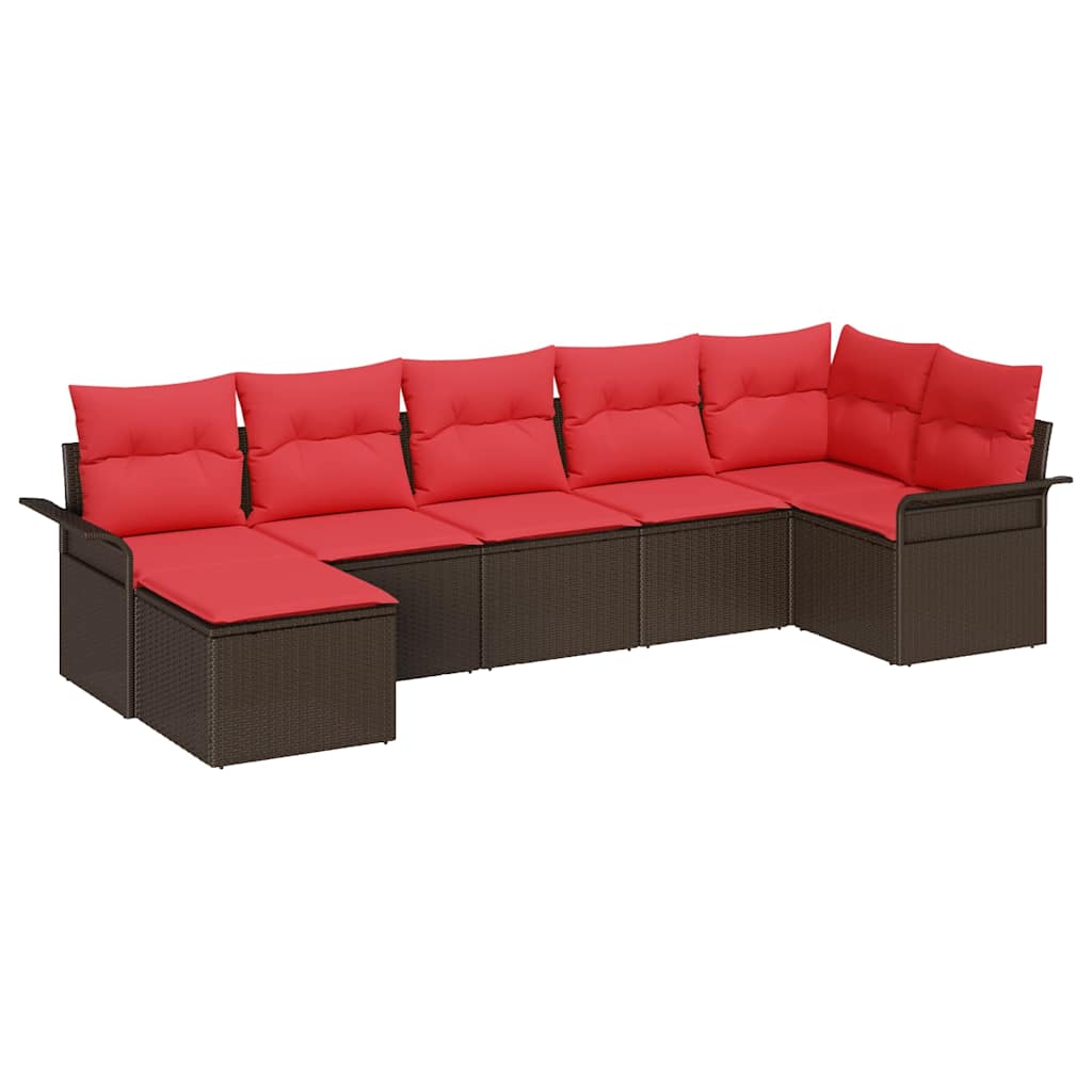 vidaXL Tuin Sofa Set met kussen 8 pcs Zwart Poly riet