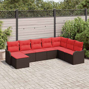 vidaXL Tuin Sofa Set Bruin poly rattan