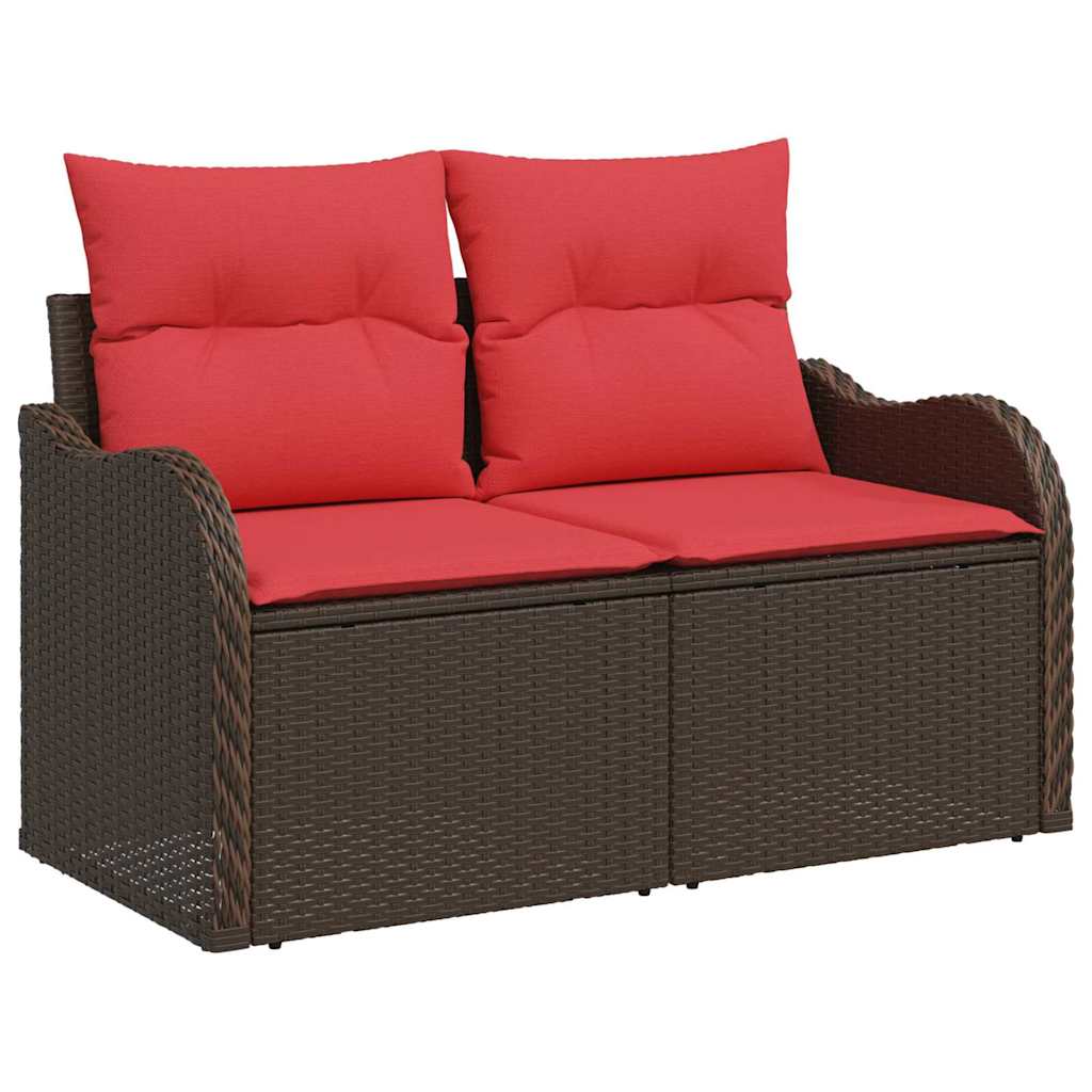 vidaXL Tuin Sofa Set Bruin poly rattan